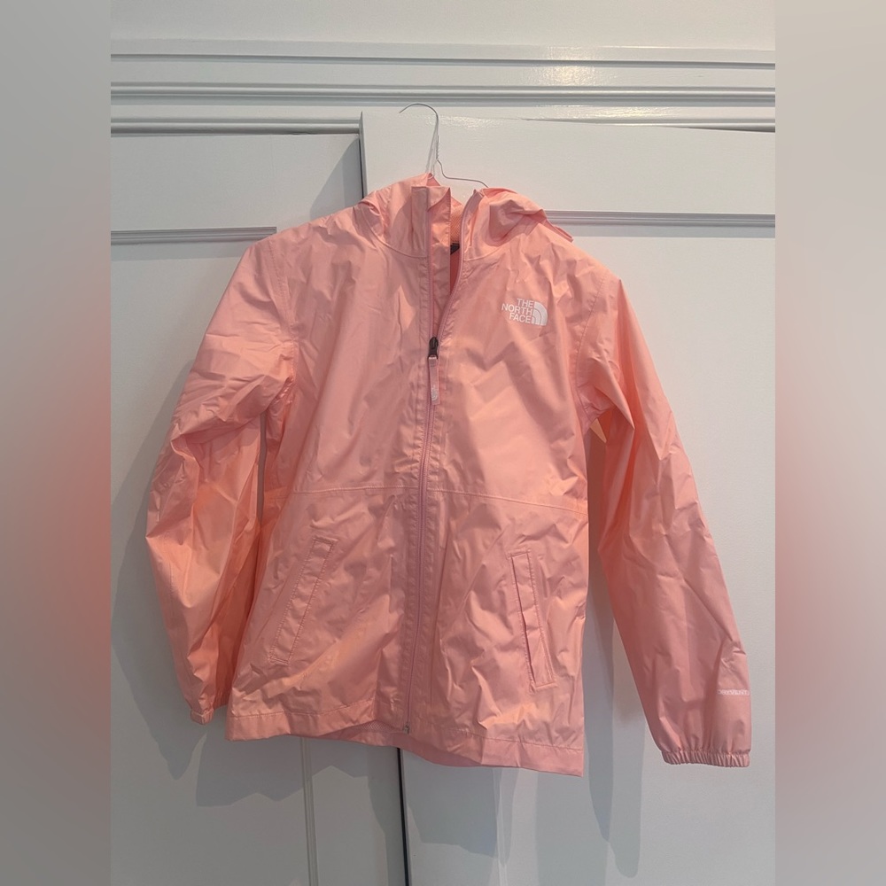 Northface kids L peach rain jacket